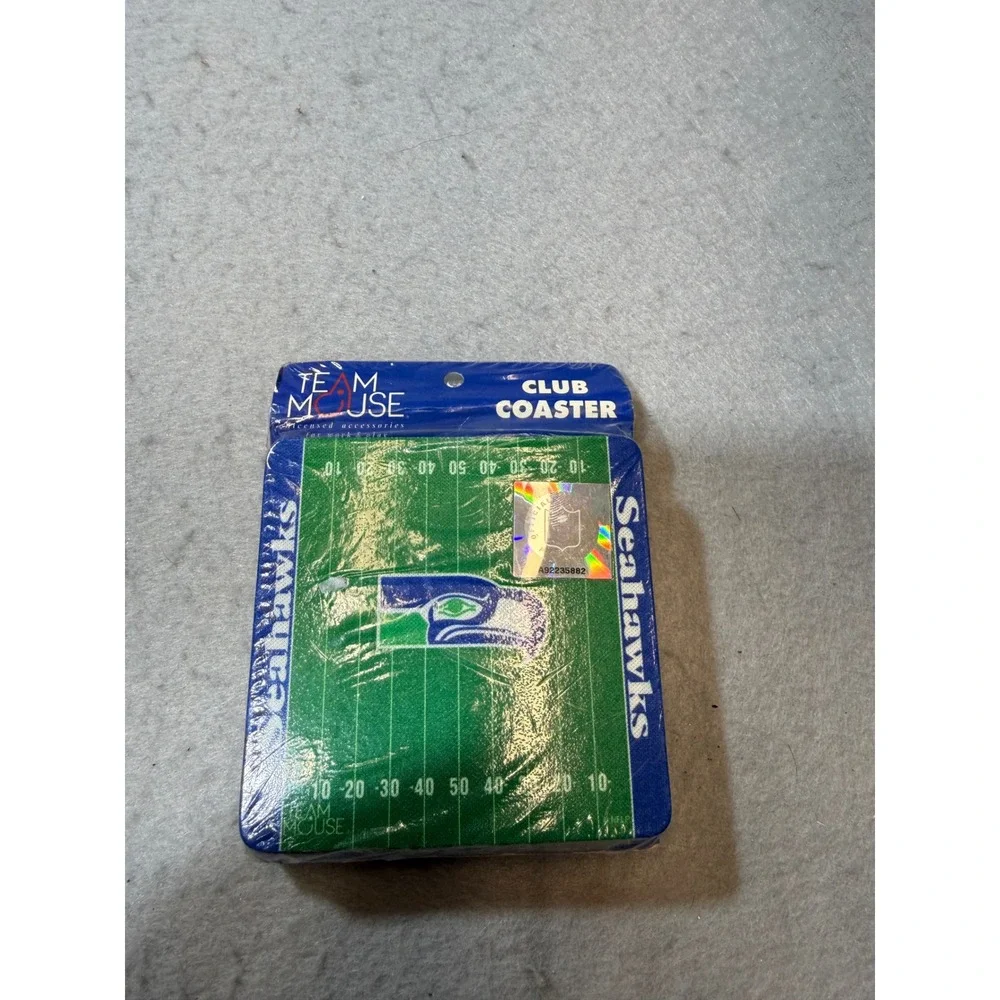 Seattle Seahawks NFL Club Coasters 4‎ Pack Team Mouse Football Fan Gift